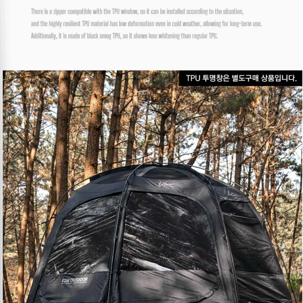 KZM Viva Dome Shelter Prime - Black | Malaysia Camping | Campthering.com